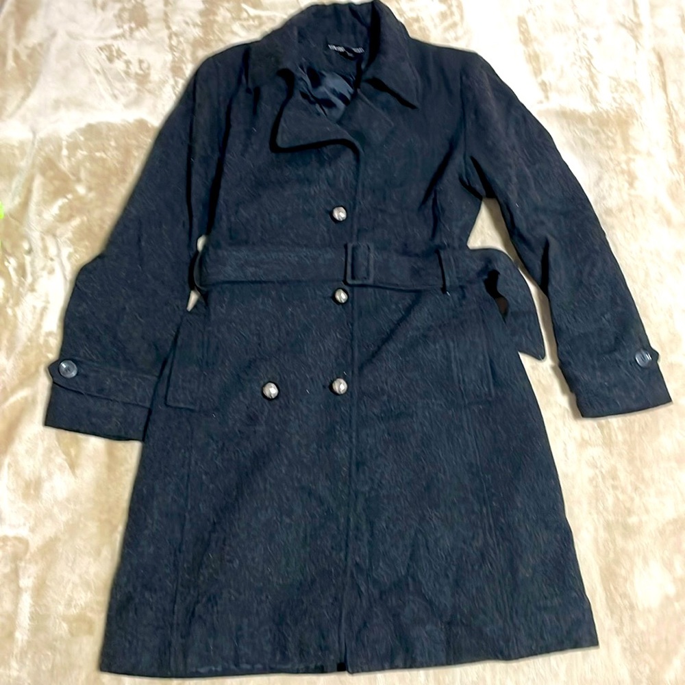 New York & Company Wool Trench Belted Coat Size 4